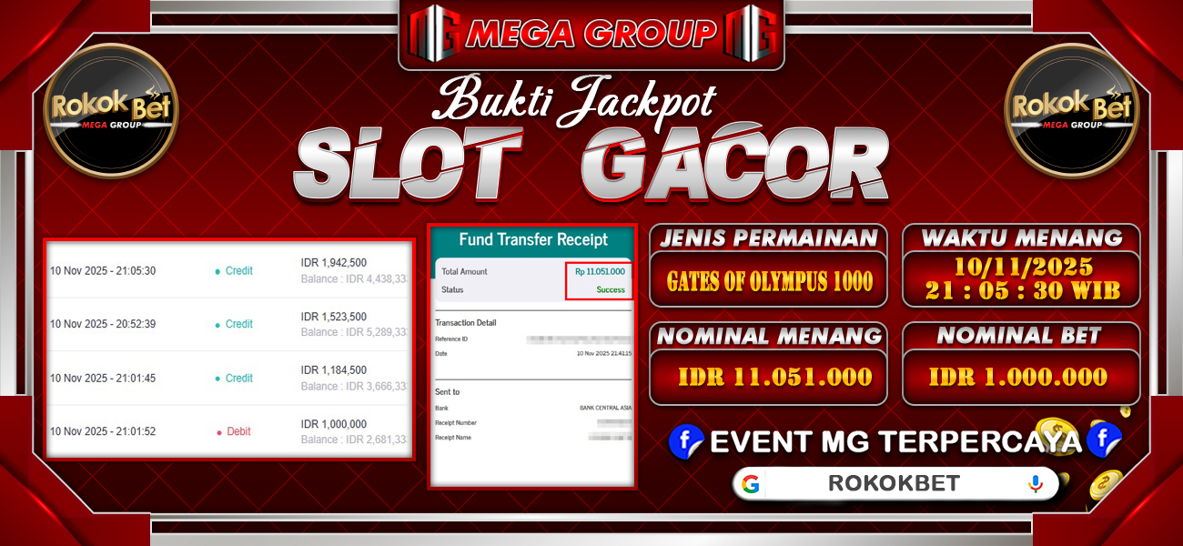 Bukti JP situs Rokokbet hari Selasa, 11 November 2025